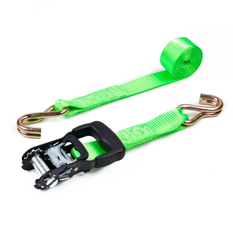 Correas de trinquete de servicio pesado de 1.5 "x15" con J Hook